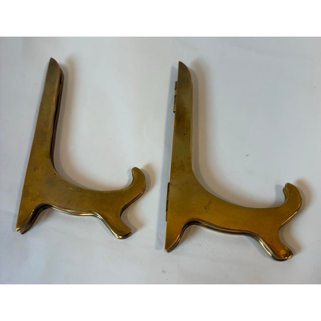 Mid 20th Century Vintage Brass Petite Table Easel For Sale - Image 5 of 5