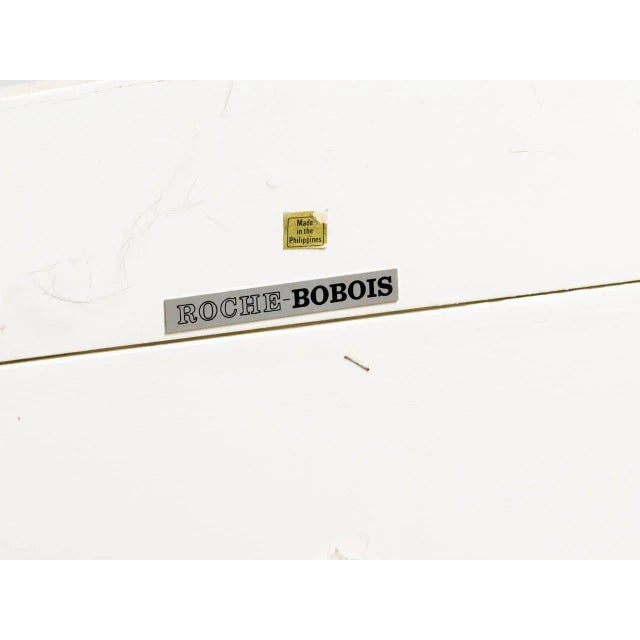 Glass Tessellated Stone Mirror With Brass Inlay by Roche-Bobois For Sale - Image 7 of 8