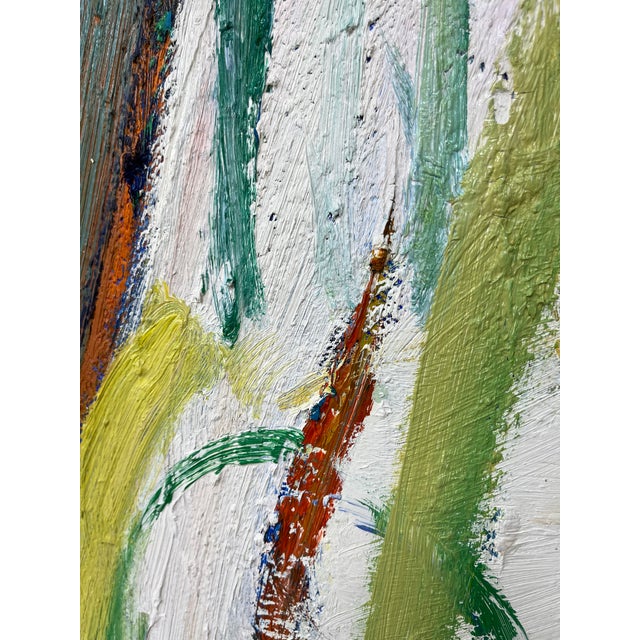 Olive Contemporary Abstract Portrait Original Oil Painting For Sale - Image 8 of 12