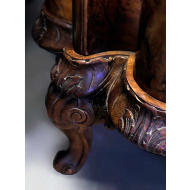 Early 21st Century Antique Italian Burlwood Veneer Armoire For Sale - Image 5 of 12