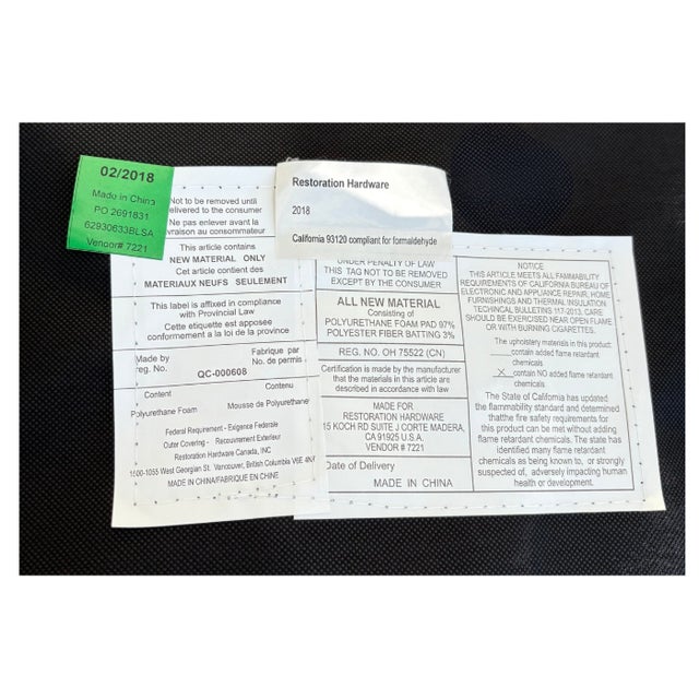 Sand Restoration Hardware Vintage French Square Back Side Chairs – Set of 4 For Sale - Image 8 of 8