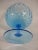 Glass 1960s Empoli Aqua Blue Optic Glass Snifter Vase For Sale - Image 7 of 13