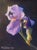 This pastel artwork captures the delicate beauty of an iris, showcasing its soft lavender petals against a rich, dark...