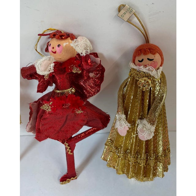 Love these 1969 “Mr. Santa” Ornaments made from cardboard and fabric. These have seen many holidays!