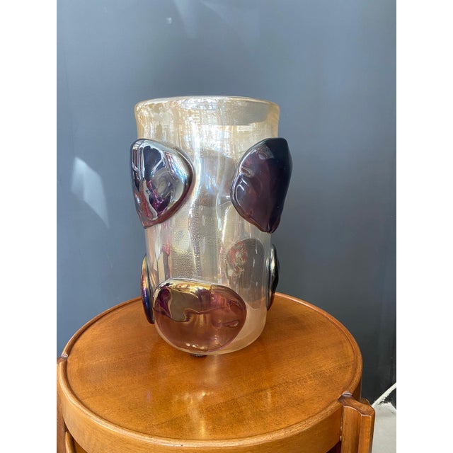 Murano glass vase with freehand relief shapes, signed Costantini, 1990s This piece has an attribution mark, I am sure that...