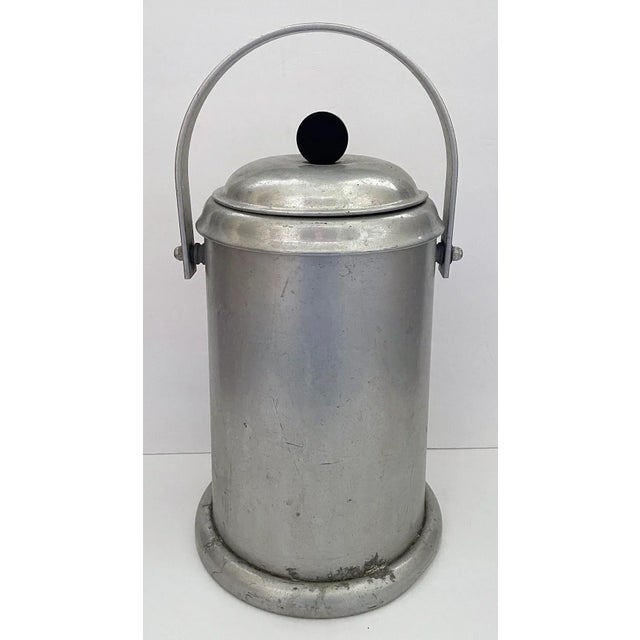 Mid 20th Century Aluminum Dairy Urn With Ceramic Lining and Bakelite Lid For Sale - Image 9 of 9
