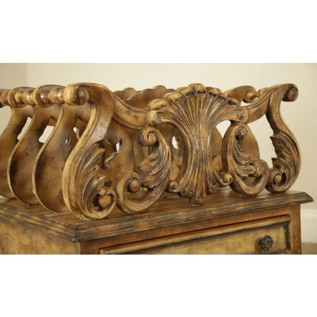 Regency Style Canterbury Magazine Rack With Drawer For Sale - Image 11 of 12