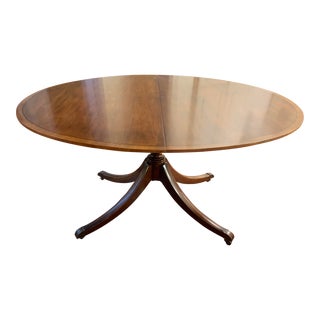 Baker Furniture Dining Table Oval Pedestal Vintage For Sale