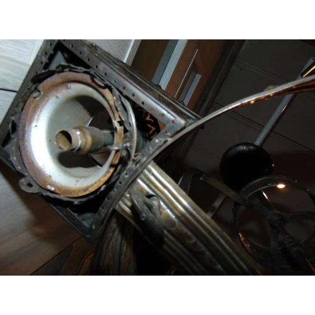 Brown 19th Century Brass Gas Ceiling Lamp For Sale - Image 8 of 12