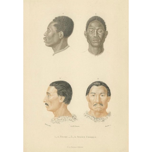 Mid 19th Century After Werner, African & Charrúa, Uruguay Men, 1849, Handcolored Engraving For Sale - Image 5 of 6