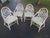 1980s Vintage McGuire Bamboo 5 Piece Cracked Ice Dining Set For Sale - Image 5 of 13