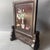 Brown Vintage Chinese Rosewood Table Screen With Mother of Pearl "Antiques" Inlay For Sale - Image 8 of 9
