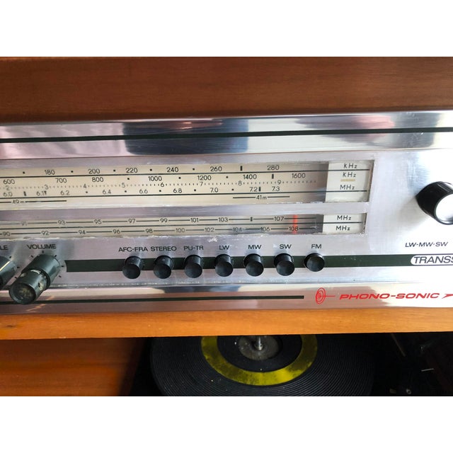 Vintage German Koronette Console Stereo Bar and Fireplace For Sale - Image 11 of 13