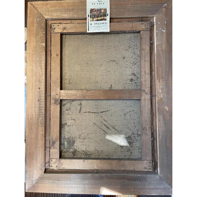 Henry Ducloux, Tea Time, 1882, Oil on Canvas, Framed For Sale - Image 9 of 12