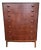 Vintage Danish Teak Curved Chest of Drawers, 1960s For Sale