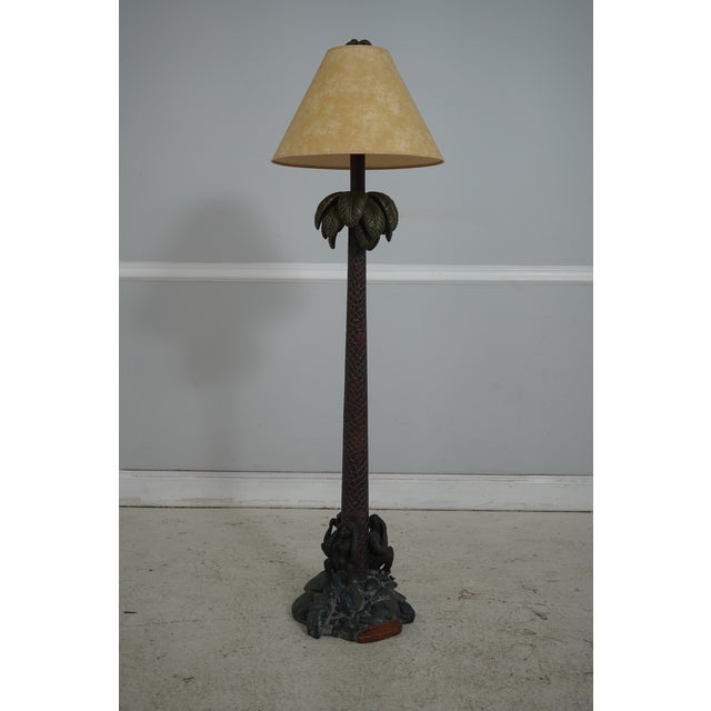 Age: Approx: 30 Years Old Details: Nice Caribbean Style Lamps Leather Surface Shades Nice Painted Details Composite Lamps...