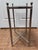 Hollywood Regency Vintage Directoire Style Nickel and Black Granite Side Table For Sale - Image 3 of 11