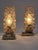 Mid-Century Modern Brass & Bubble Glass Bedside Table Lamps from Teka, Germany, 1950s, Set of 2 For Sale - Image 3 of 18