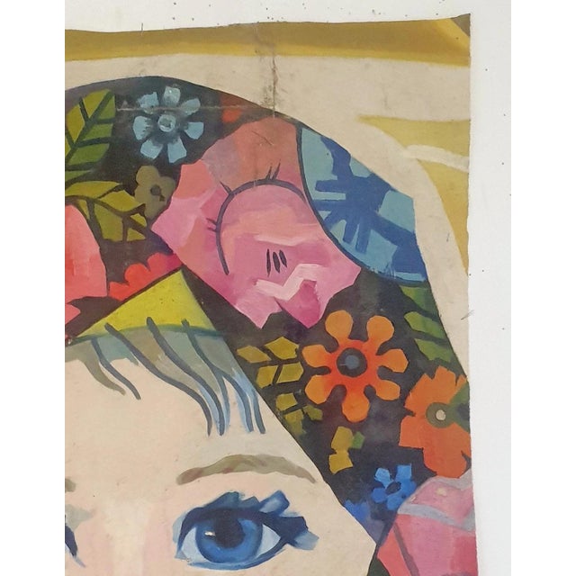 Realism Vintage Soviet Child Portrait, Original Oil Painting, Ukrainian Art For Sale - Image 3 of 6