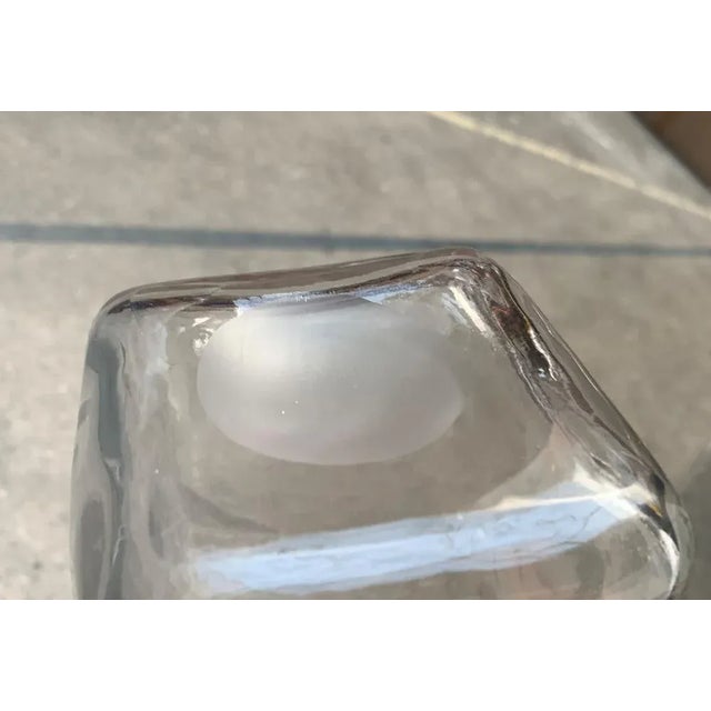 Vintage Danish Glass Bottle With Engraving For Sale - Image 17 of 18