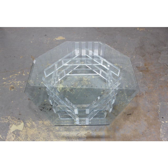 1990s 1990s Stacked Lucite Coffee Table For Sale - Image 5 of 12