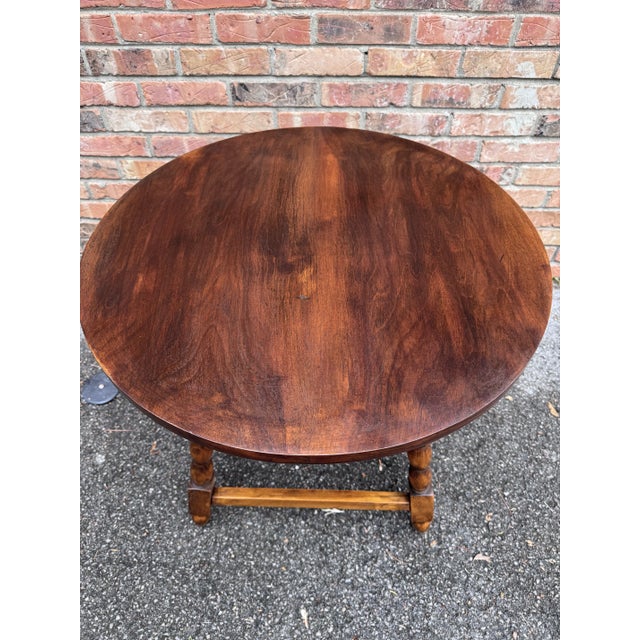 Wood Antique English Side Table For Sale - Image 7 of 11