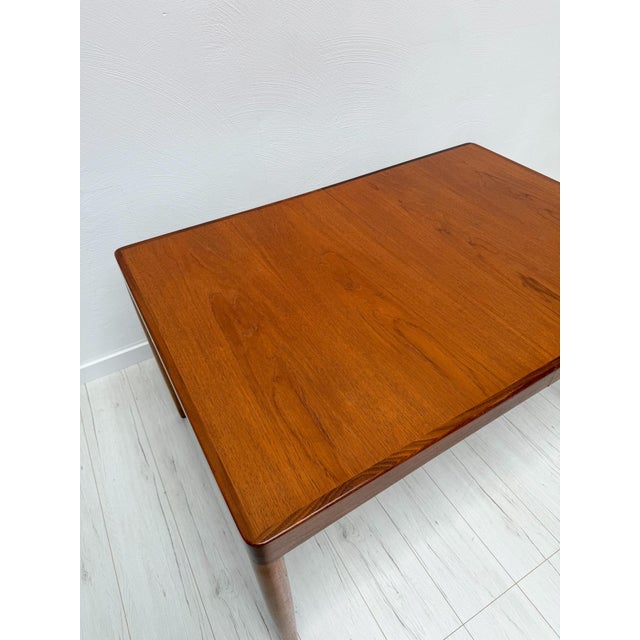 Brown Mid-Century Danish Extendable Teak Dining Table, 1960s For Sale - Image 8 of 11