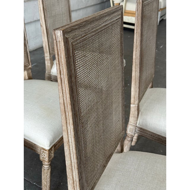 Restoration Hardware Vintage French Square Cane Back Dining Side Chairs, Set of Six For Sale - Image 9 of 11