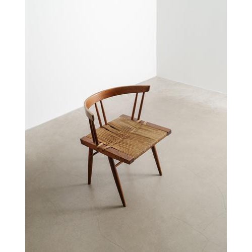 Mid-Century Modern Wooden Grass Chair in Walnut by George Nakashima for Nakashima Studio, 1960s For Sale - Image 3 of 8