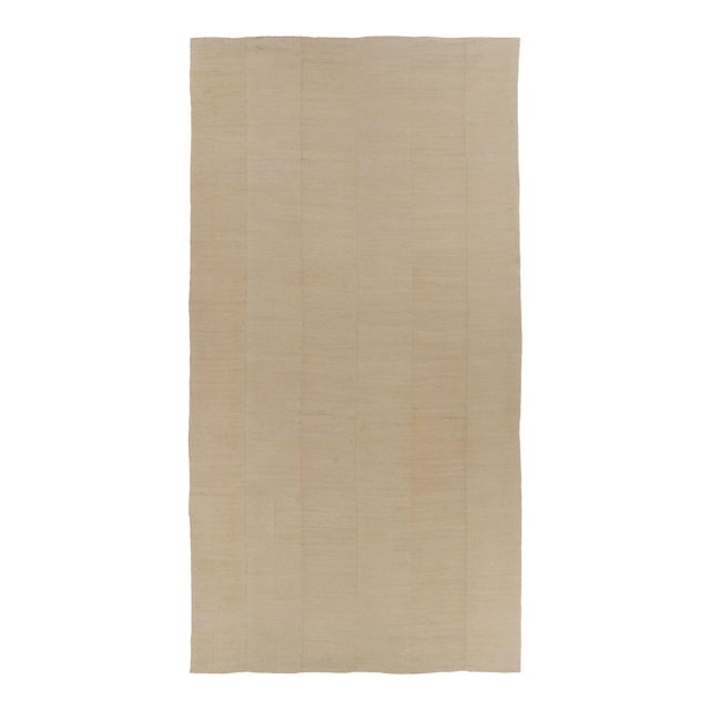 Oversized Vintage Mazandaran Kilim Runner in Warm Beige Tones - Rug & Kilim For Sale