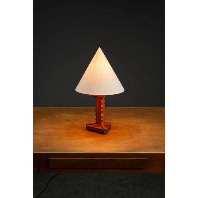 Wood Amsterdam School Table Lamp, 1920s For Sale - Image 7 of 9