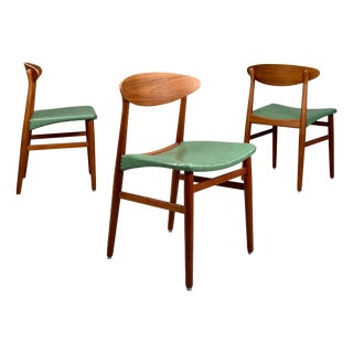 Teak Chairs from Naestved Møbelfabrik, Denmark, 1960s, Set of 3 For Sale