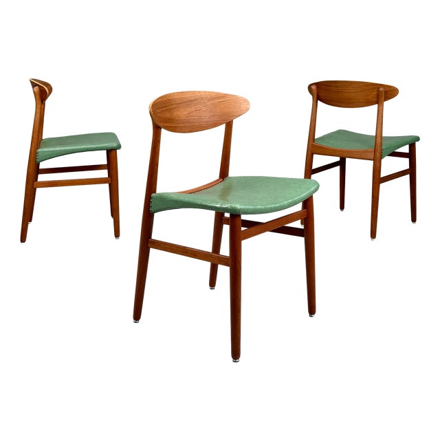 Teak Chairs from Naestved Møbelfabrik, Denmark, 1960s, Set of 3 For Sale