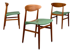 Teak Chairs from Naestved Møbelfabrik, Denmark, 1960s, Set of 3
