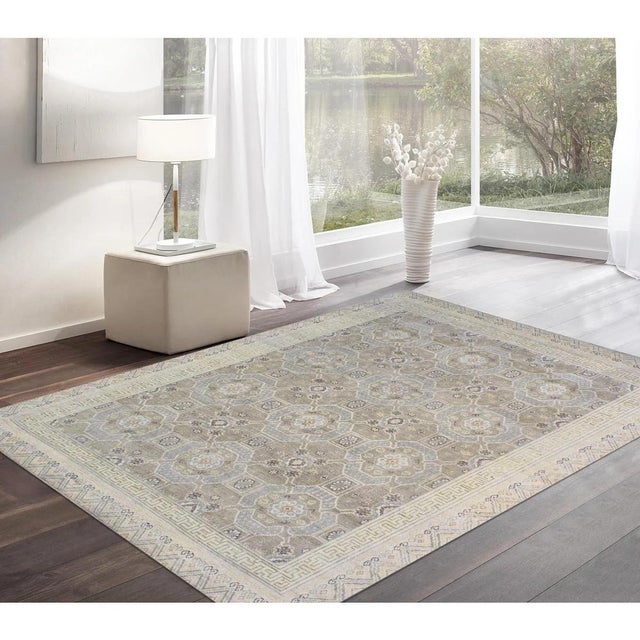 2020s Pasargad Home Khotan Taupe Wool Area Rug- 8' 1'' X 9'11'' For Sale - Image 5 of 5