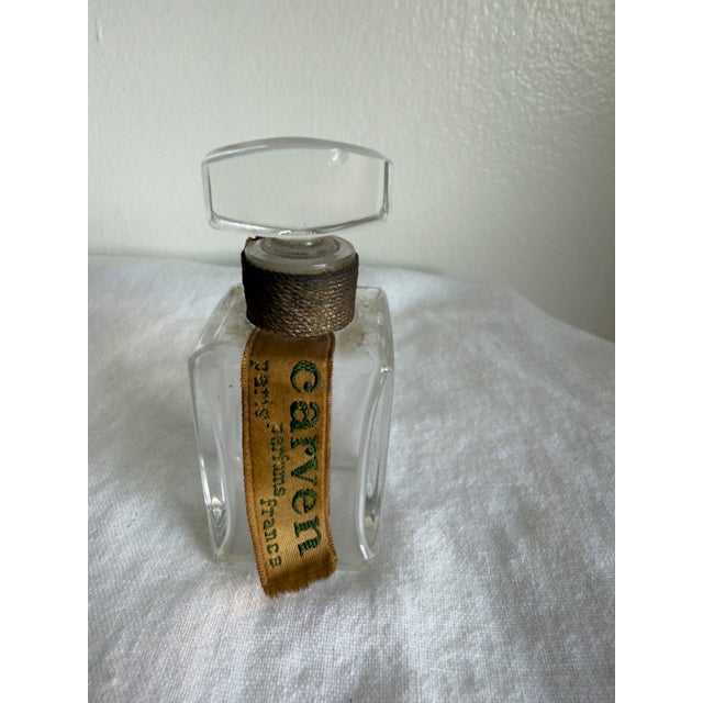 Vintage 1940s–1960s French Art Deco Glass Perfume Bottles Chanel Style Carven Set of 4 Flacons For Sale In New York - Image 6 of 15