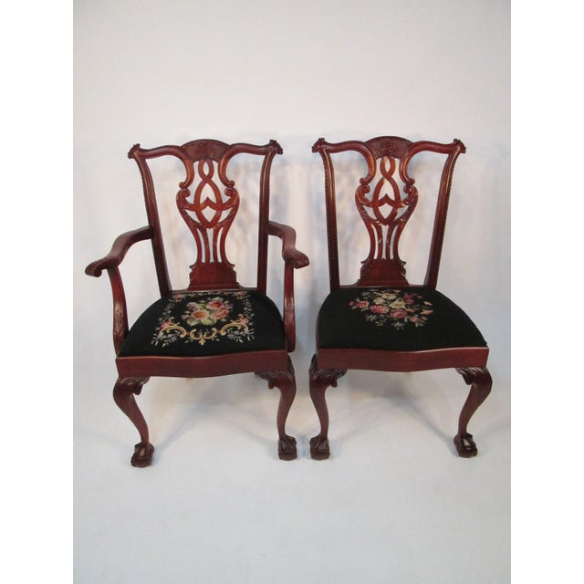 These chairs are truly custom made dining chairs. The chairs are of solid mahogany . After taking a closer look at these...