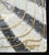 Higgins Art Glass - Square Dish Geometric design fanning out from the center, very atomic age design! Gold spiral design...