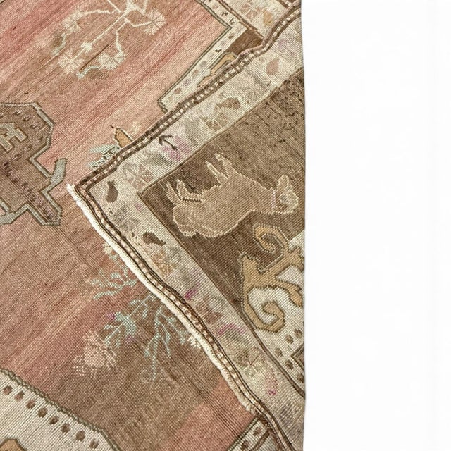 Vintage Kars Runner | Medallion and Animal Motifs | 6x14 For Sale - Image 4 of 5