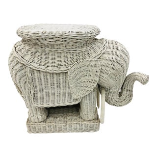 Vintage Wicker Elephant For Sale