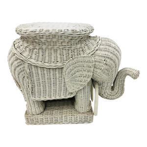 Vintage Wicker Elephant