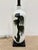 Stylish Currey & Co Modern Asian Inspired Black & White Porcelain Lamp. Black brushed botanical design, on square black base.