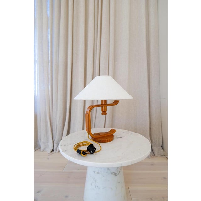 Wood Mid-Century Modern Sculptural Table Lamp in Pine from Hans Agne Jakobsson, 1970s For Sale - Image 7 of 11