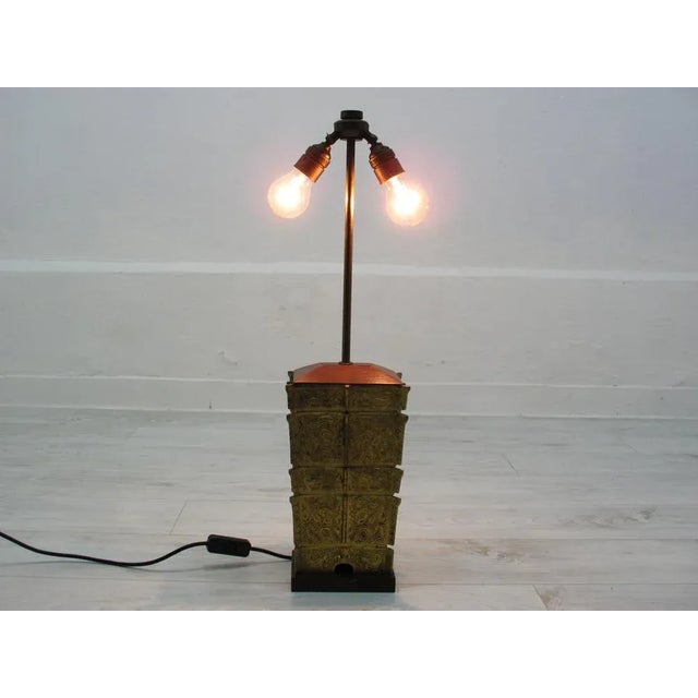 Desk Lamp, China, 1950s, in Good conditions. Designed 1950 to 1959 European Plug (up to 250V).The wiring of this item may...