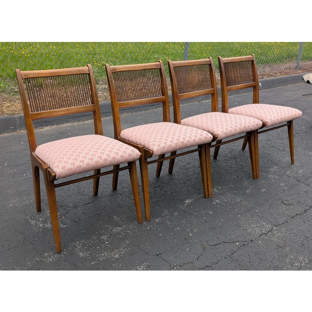 Mid-Century Modern 1950s Attributed Drexel Dining Chairs John Van Koert Dateline Collection Set of 4 For Sale - Image 3 of 16