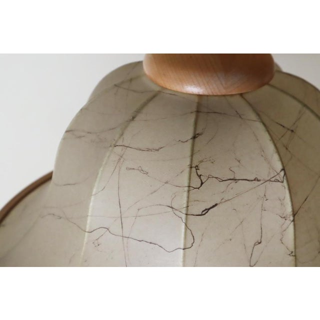 Cocoon Hanging Lamp in Beechwood, 1980s For Sale - Image 3 of 14
