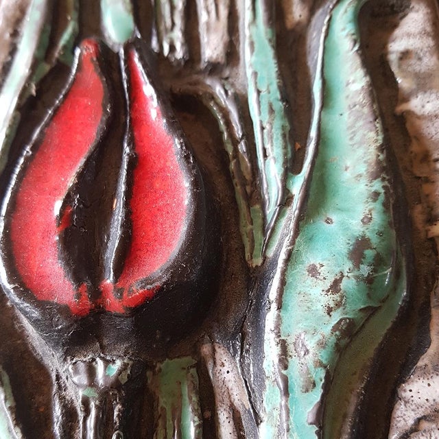 Ceramic Mid-Century Ceramic Wall Plaques, Set of 4 For Sale - Image 7 of 18