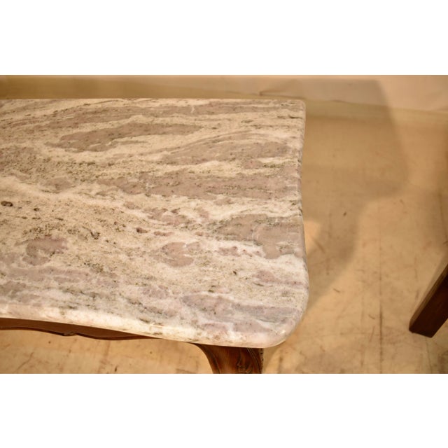 Pair of French Oak Consoles With Marble Tops, Circa 1900 For Sale - Image 10 of 12