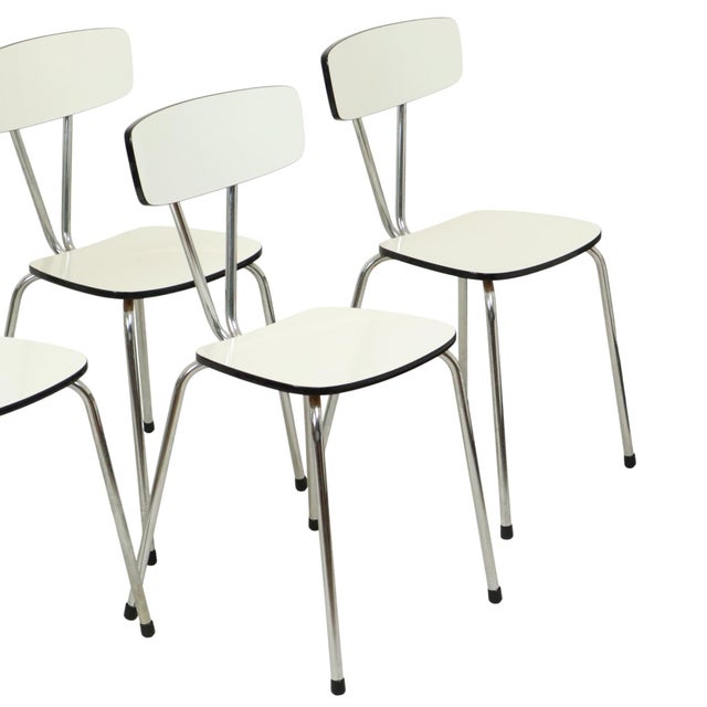 Grey Formica and Chrome Dining Chairs, 1960s, Set of 6 For Sale - Image 10 of 18
