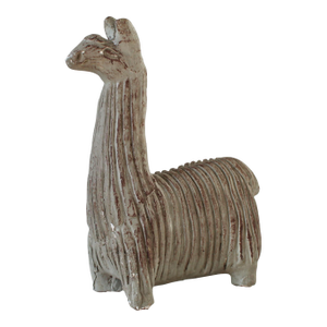 Mid-Century Plaster Llama Sculpture